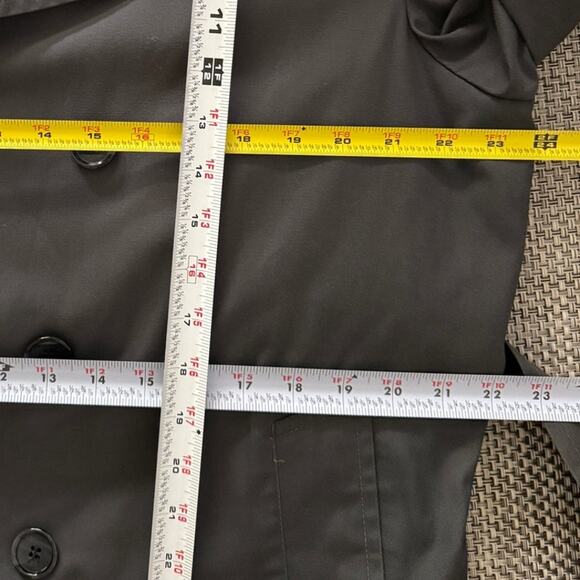 London Fog Black Trench Coat - Picture 9 of 10